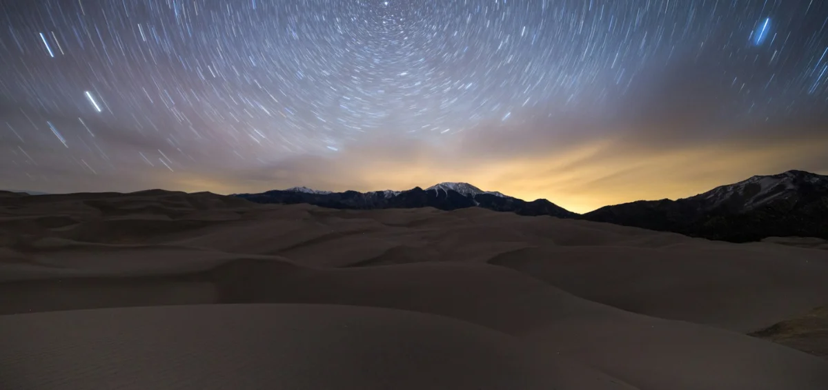 Find yourself under the starry sky at the dunes of Alamosa and Sagueche Counties