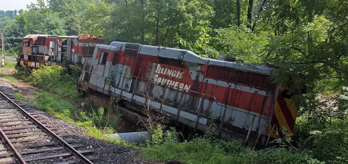 See the Remains of the Train Wreck of The Fugitive
