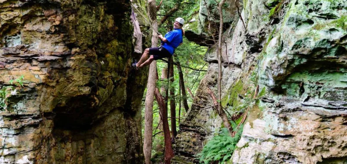 Rock Climbing and Rappelling at High Rock Adventures