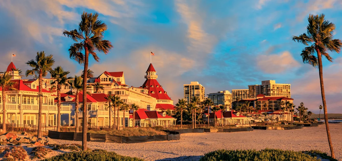 Walk on the Golden Sands of Coronado Island Beach