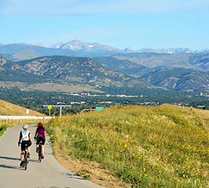 Boulder Attraction: Cyclists Riding